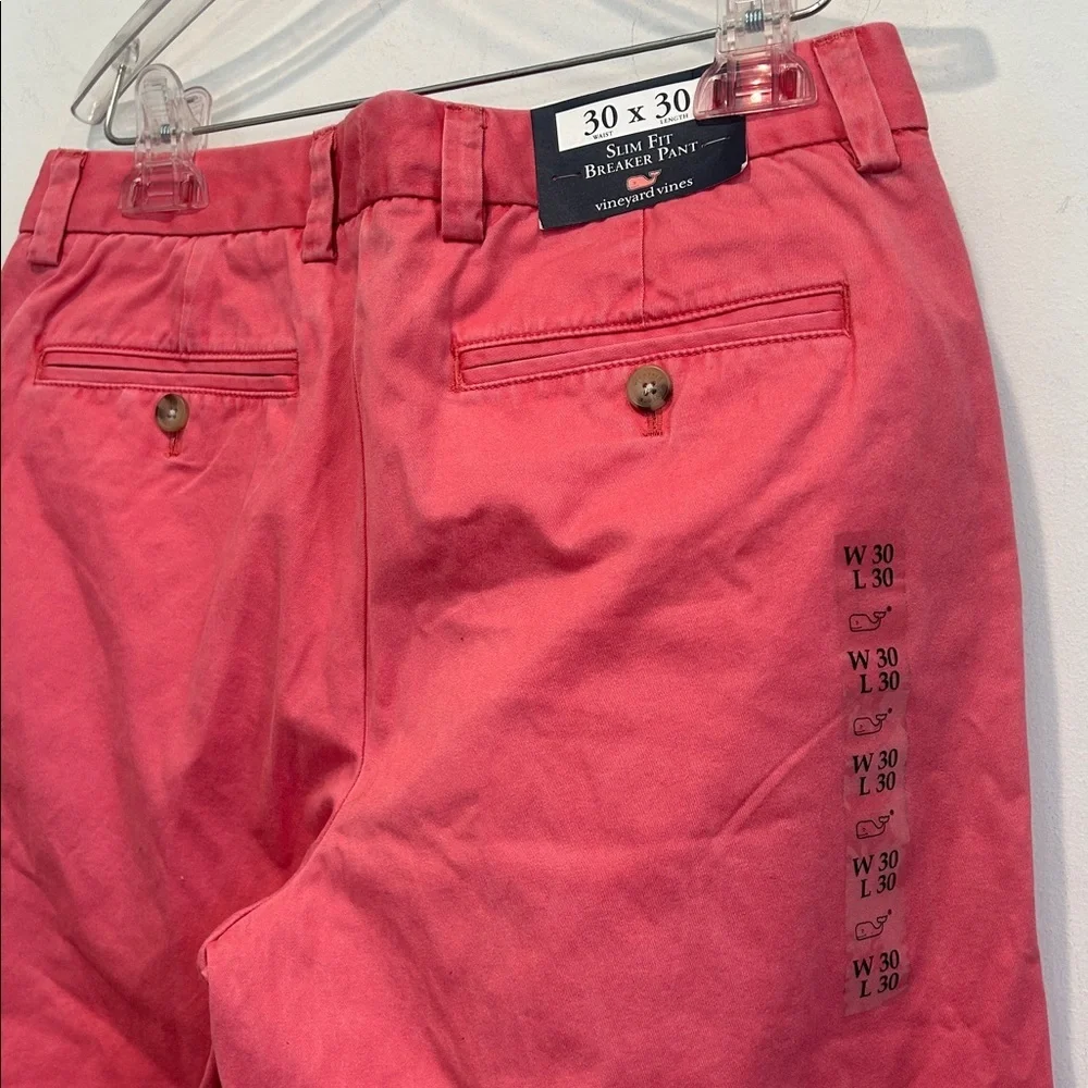 Vineyard Vines jetty red slim breaker Men's Chinos pants 30x30 new w tag - Picture 4 of 5